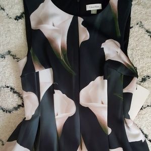 NWT Calvin Klein Calla Lily Scuba Dress - Size 8